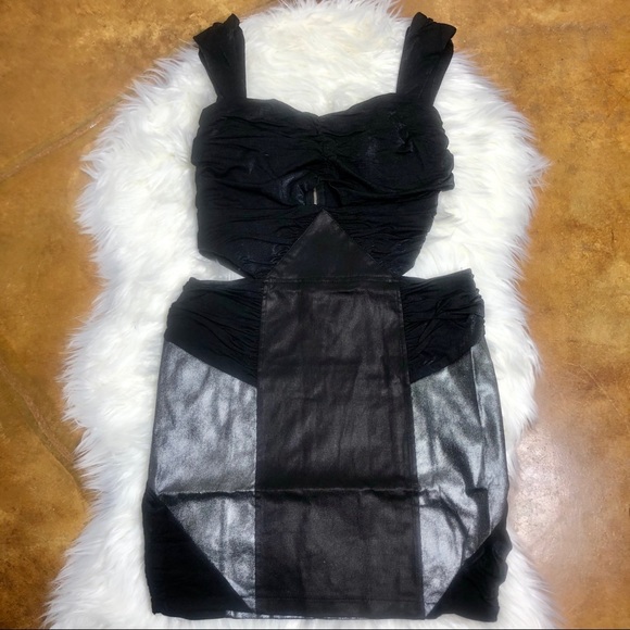 Black Party Dress With Cut Outs - Picture 1 of 8